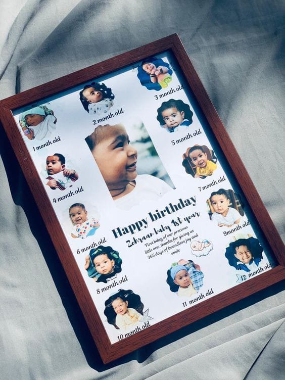 Baby First Birthday Frame