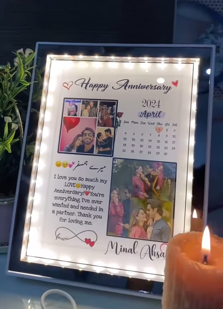 Led Magic Mirror Frame - Anniversary Theme