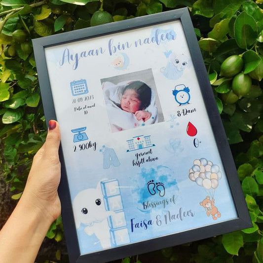 Customized Born Baby Save Memories Frame