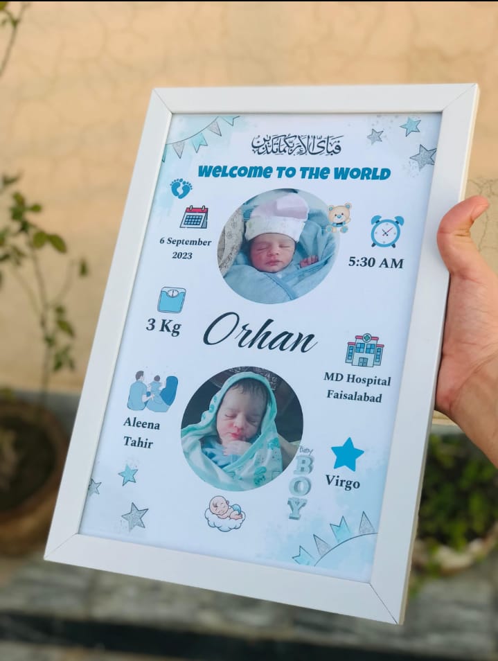 Customized Born Baby Save Memories Frame